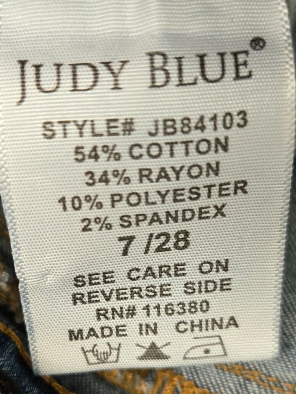 Judy Blue High Rise Super Flare Bottom Star Jeans Womens Hippie Bell Bottom 7/28 - Picture 6 of 6